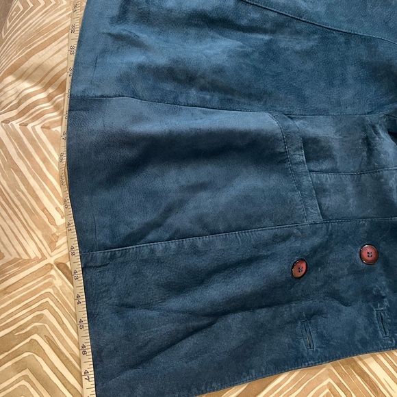 Vintage Danier Women's Teal Double-Breasted Blazer, VGC! - Picture 11 of 15